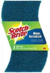 Scotch Brite No Scratch Scour Pads, 3 Pack