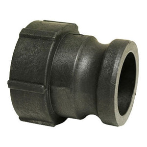 Apache 49010430 Part A Male Cam and Groove Adapter, Polypropylene, Black, 2"