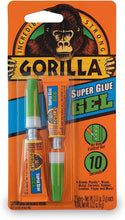 Load image into Gallery viewer, Gorilla Super Glue Gel, Two 3 Gram Tubes, Clear