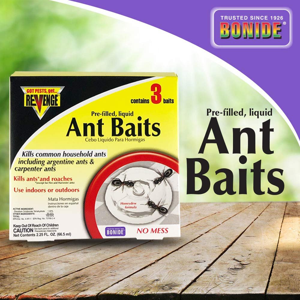 Bonide (BND45100) - Revenge Pre-filled Liquid Ant Bait Stations, Ant Killer (3 Pack)