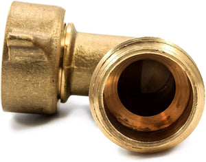Camco 90 Degree Hose Elbow- Eliminates Stress and Strain On RV Water Intake Hose Fittings, Solid Brass (22505)