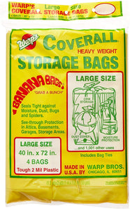 Warp Brothers CB-40 Banana Bags Storage Bags, 40-Inches by 72-Inches, 4-Count, Yellow, Yellow, 1
