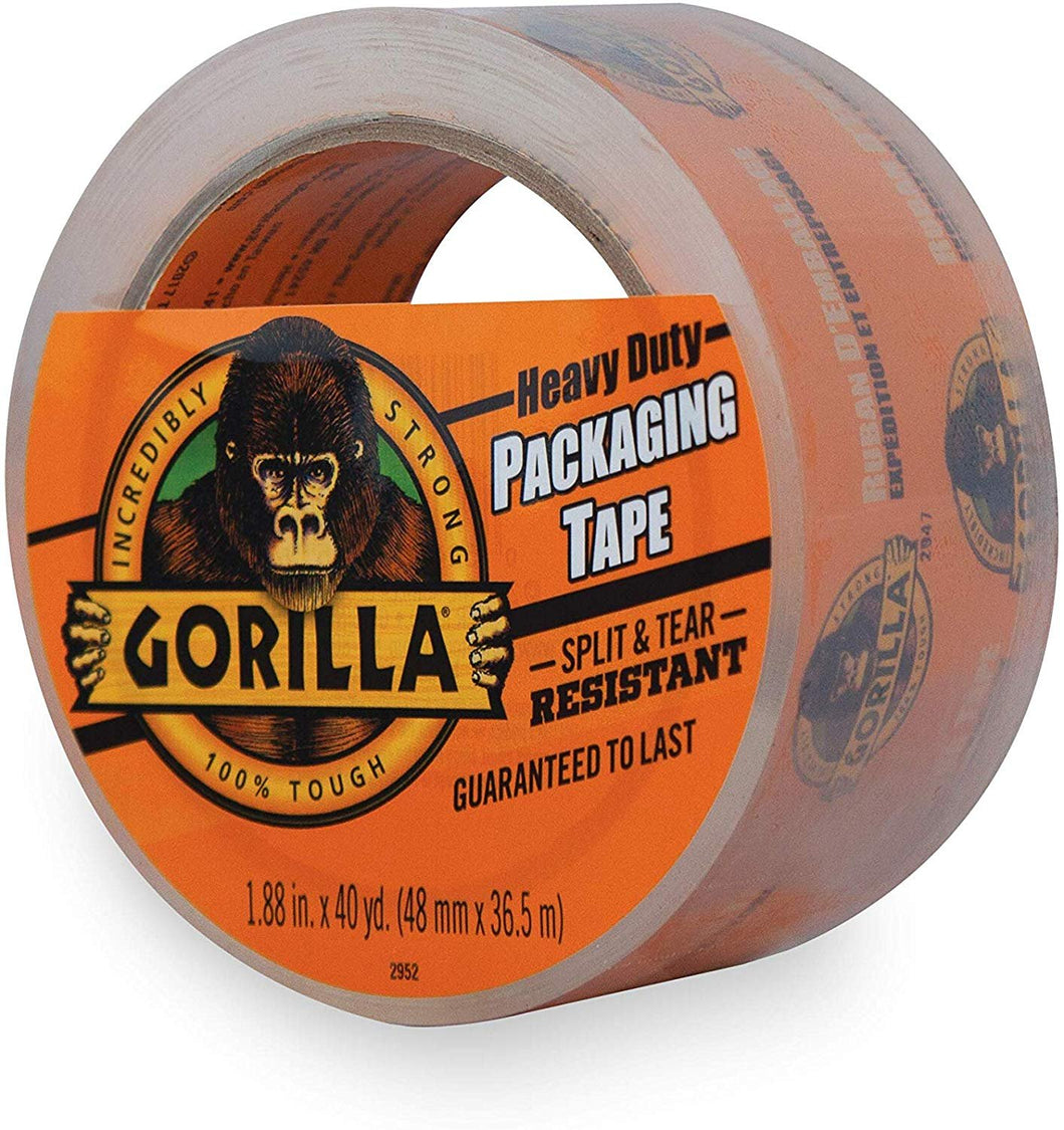 Gorilla Heavy Duty Large Core Packing Tape for Moving, Shipping and Storage, 1.88