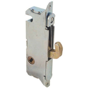 Slide-Co 15410-F Mortise Lock - Adjustable, Spring-Loaded Hook Latch Projection for Sliding Patio Doors Constructed of Wood, Aluminum and Vinyl, 3-11/16”, 45 Degree Keyway, Round Face