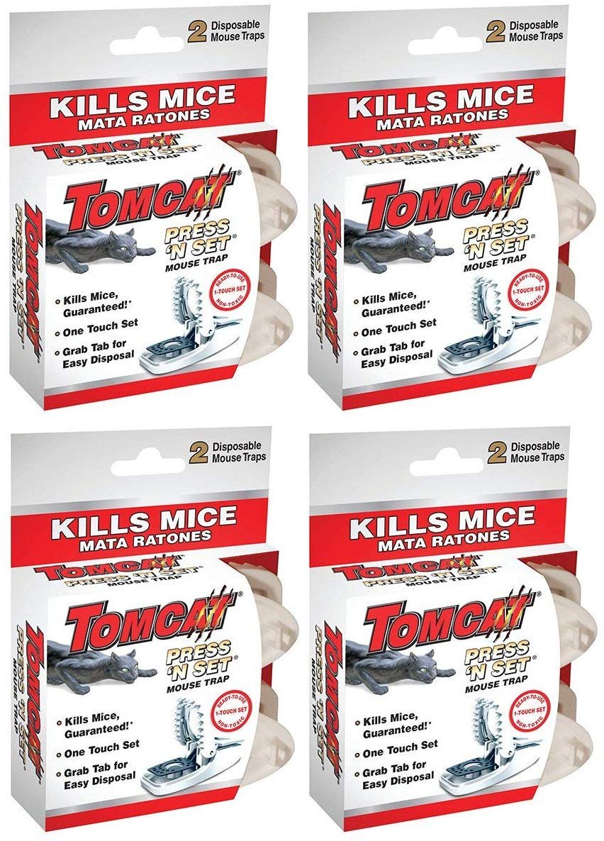 Tomcat Press 'N Set Mouse Trap, 3 Pack - 6 Traps Total