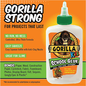 Gorilla 2754201 School Glue, 1-Pack, White