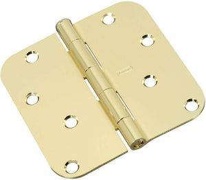 National Hardware N830-207 SPB512R5/8 Door Hinge in Polished Brass