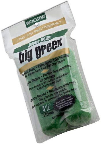 Wooster Brush RR310-4 1/2 Jumbo-Koter Big Green Paint Roller, 4-1/2 in L, Fabric Cover, Phenolic Core, 4.5 Inch