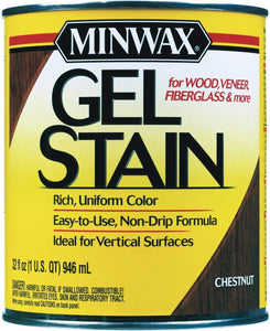 Minwax 66010 1 Quart Chestnut Gel Stain Interior Wood