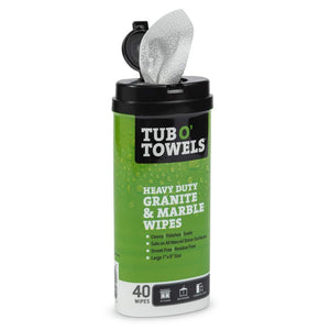Tub O Towels TW40-GR Granite And Marble Cleaning, Polishing, Sealant All-In-One Wipes (Tub of 40 Wipes)