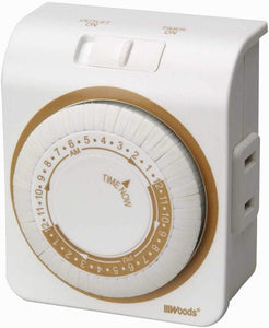 Woods 50000 White 24 Hour Lamp & Appliance Timer