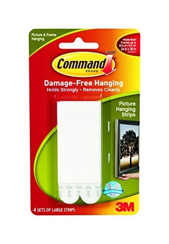 Command Large Picture-Hanging Strips, White, 48-Pairs