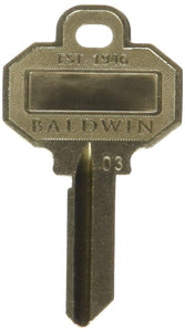 Baldwin C House Key Blank