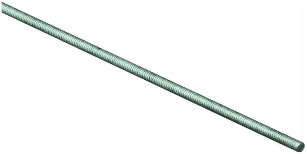 Stanley National N218-289 Stanley Threaded Rod, 5/16-24 X 3 Ft, Steel, Zinc Plated