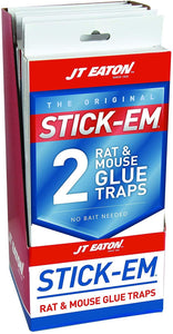 JT Eaton 155N Stick-Em Rat and Mouse Size Glue Trap, 2-Pack