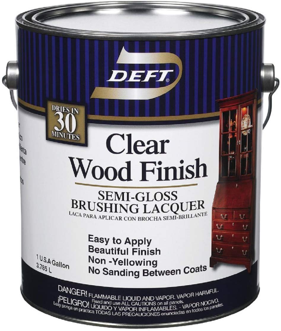Deft 01101 Clear Wood Finish Lacquer 1gal - Semi Gloss (Pack Of 4)