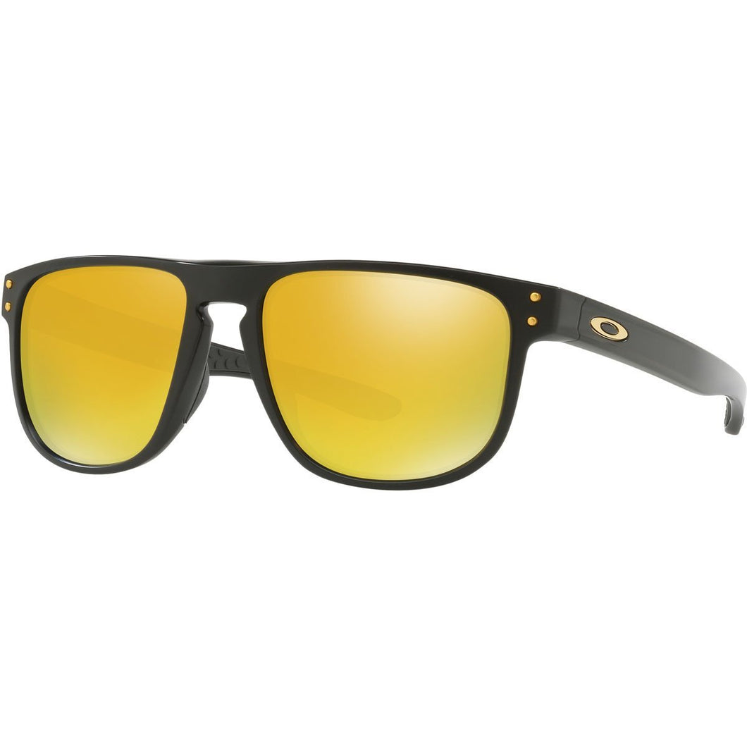 Oakley Men's OO9377 Holbrook R Square Sunglasses, Matte Black/24K Iridium, 55 mm