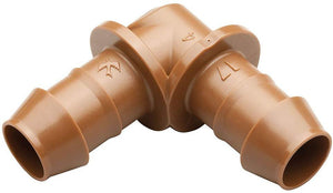 Rain Bird BE50/4PK Drip Irrigation Universal Barbed Elbow Fitting, Fits All Sizes of 5/8", 1/2", .700" Drip Tubing, 4-Pack