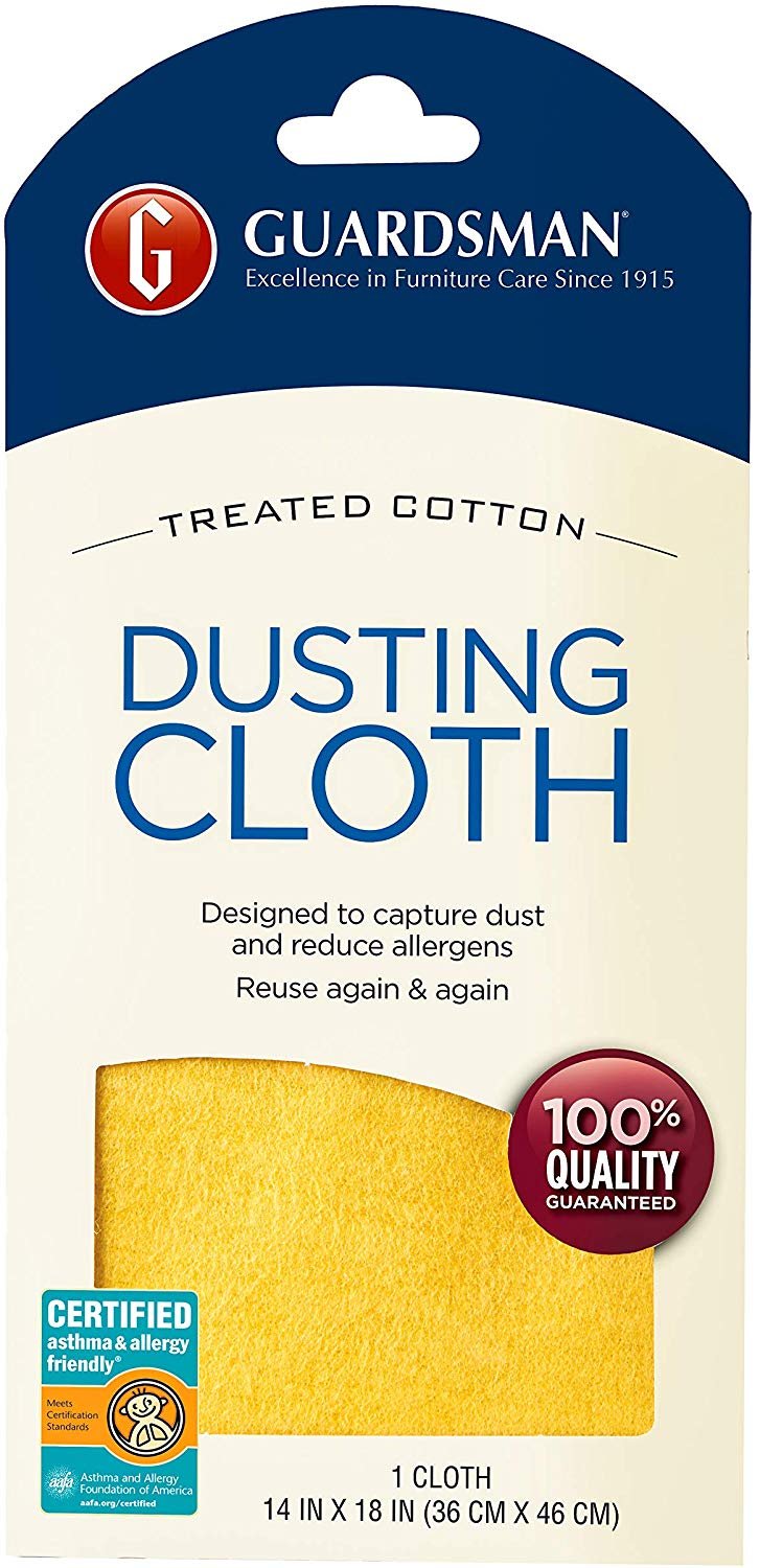 Guardsman Wood Furniture Dusting Cloths - 1 Pre-Treated Cloth - Captures 2x The Dust of a Regular Cloth, Specially Treated, No Sprays or Odors - 462100