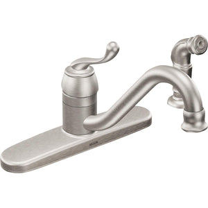 Moen Muirfield Single Handle Kitchen Faucet With Matching Side Sprayer CA87520SRS