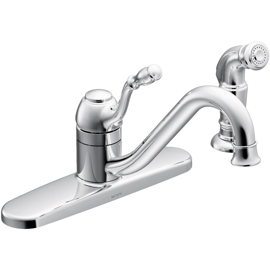Moen Lindley Single Handle Kitchen Faucet With Matching Side Sprayer CA87009