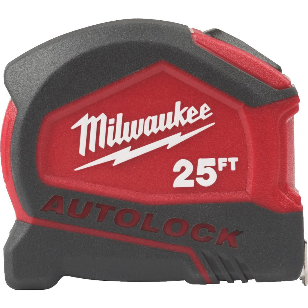 Milwaukee Compact Auto Lock Tape Measure 48-22-6825