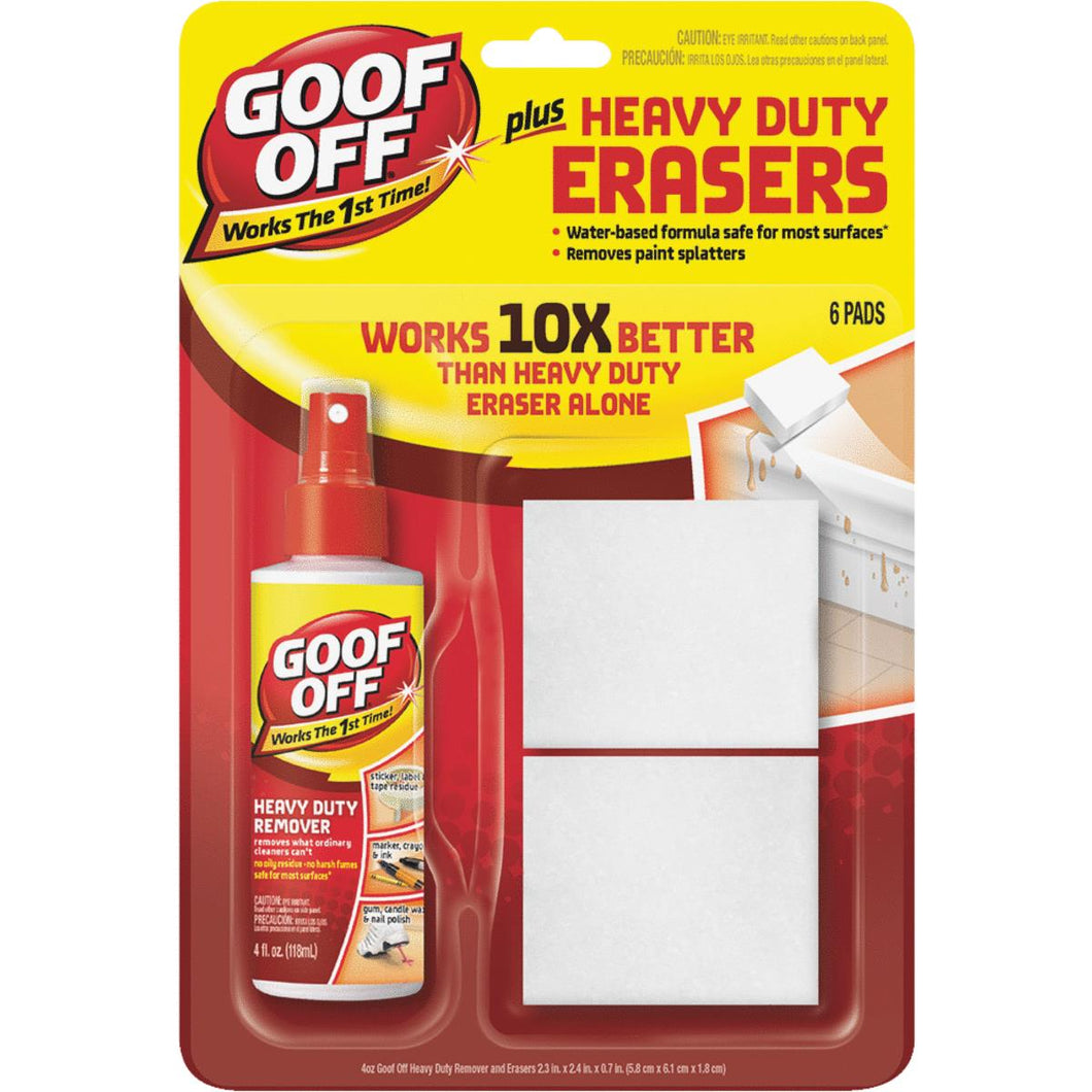 William Barr Goof Off Heavy Duty All Purpose Remover Plus Eraser Pads  FG705E