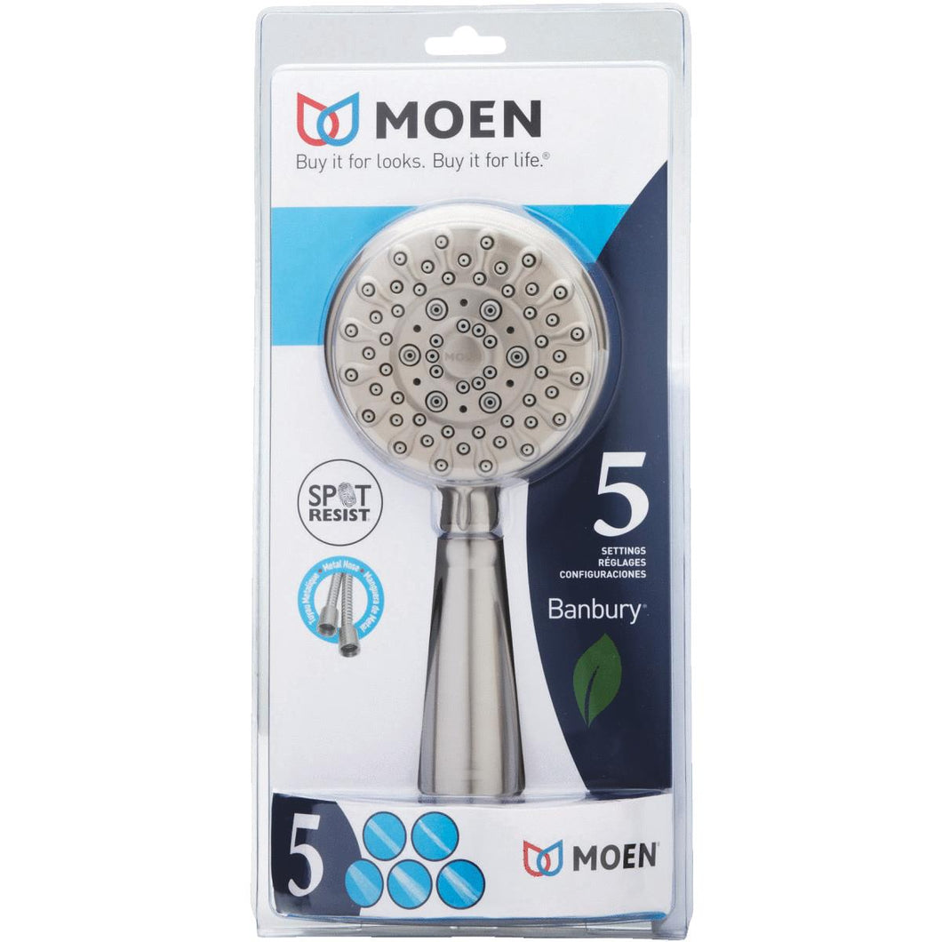 Moen Banbury 5-Spray 2.0 GPM Hand-Held Shower 23046SRN